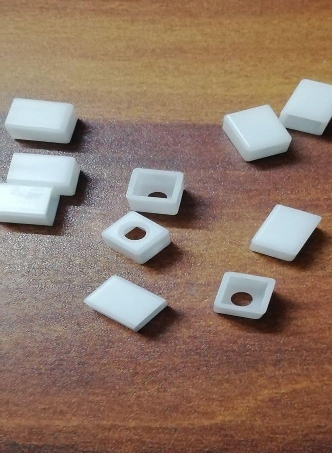 Ausam مجموعة أغطية مقابض تحويل بلاستيكية | أكمام مقابض خرطوشة دوارة سلسة متوافقة مع العديد من أنواع التركيبات | قطع غيار سباكة متينة لتركيبات الحمامات (أبيض، 10 قطع) - Image 2